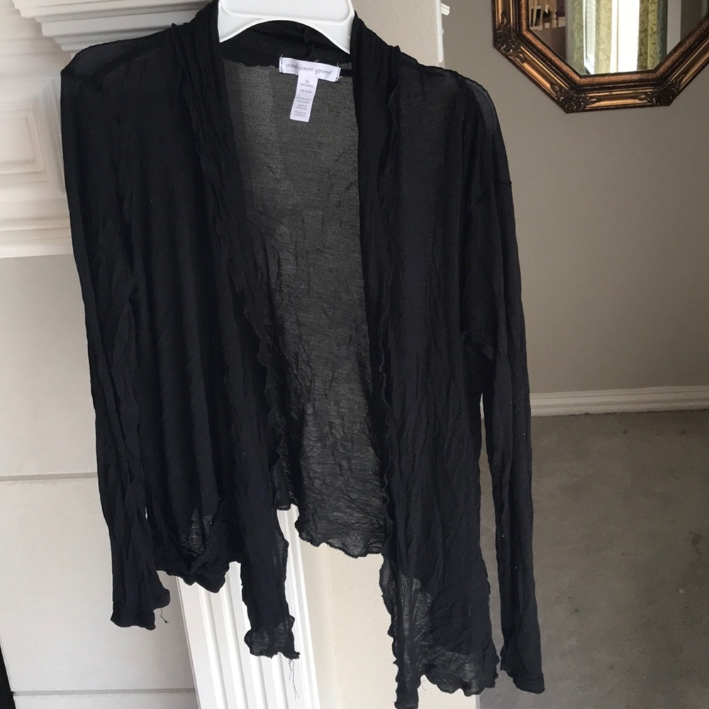 Black cardigan sweater